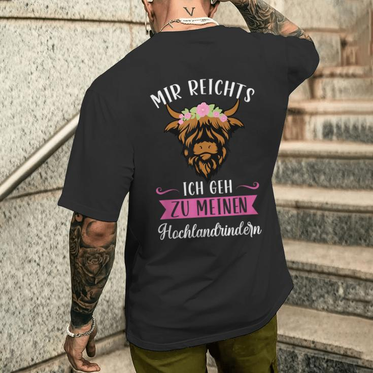 Ich Geh Zu Hochlandrindern Hochlandrind Breeder T-Shirt mit Rückendruck Geschenke für Ihn