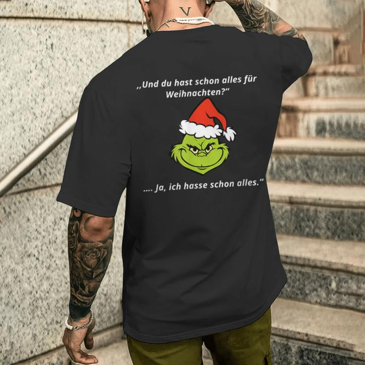 Ich Hasse Weihnachten Lustiger Spruch Black S T-Shirt mit Rückendruck Geschenke für Ihn