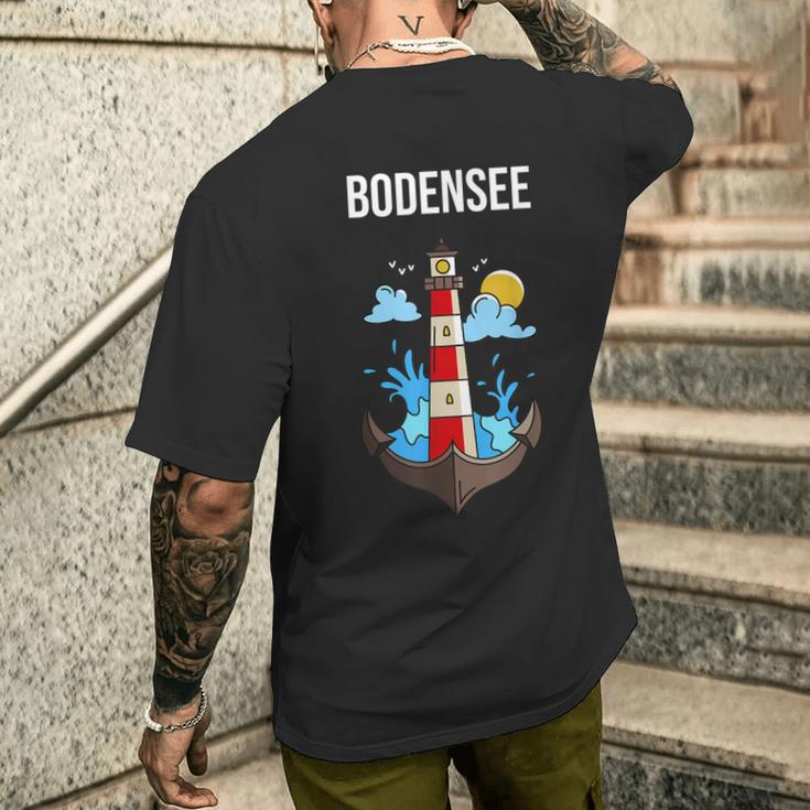 Ich Liebe Den Bodensee Black T-Shirt mit Rückendruck Geschenke für Ihn