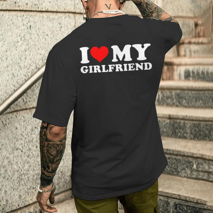 Ich Liebe Meine Freundin Ich Herz Meine Freund German T-Shirt mit Rückendruck Geschenke für Ihn