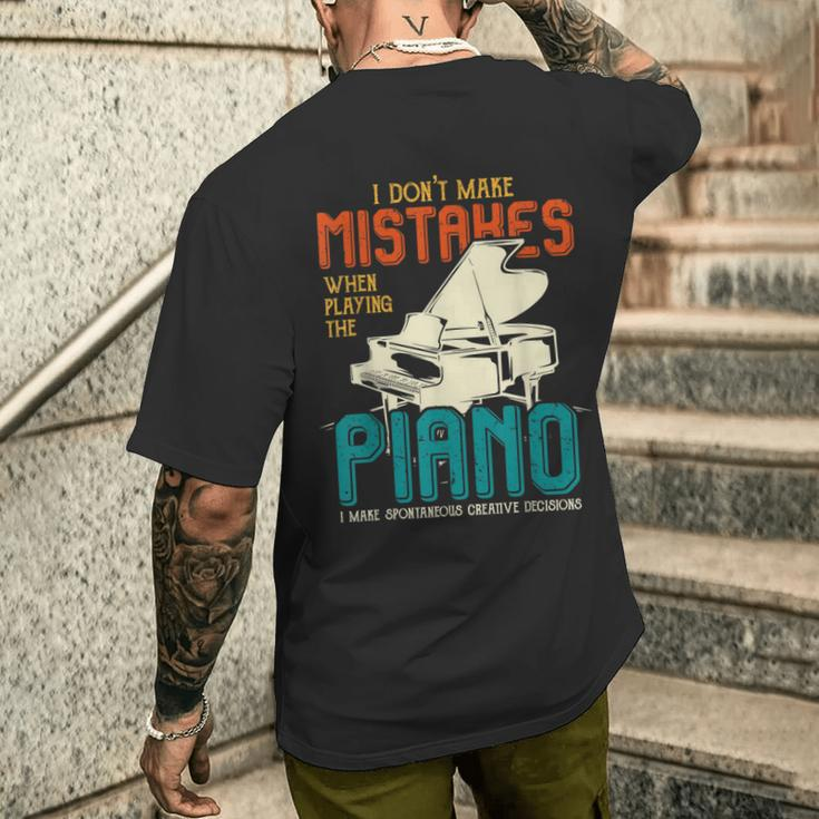 Ich Mache Keine Fehlbei Klavierspiel I'm Not Mistake T-Shirt mit Rückendruck Geschenke für Ihn