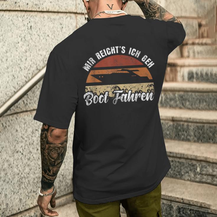 Ich Reichts Ich Geh Boot Driving Yacht Captain T-Shirt mit Rückendruck Geschenke für Ihn