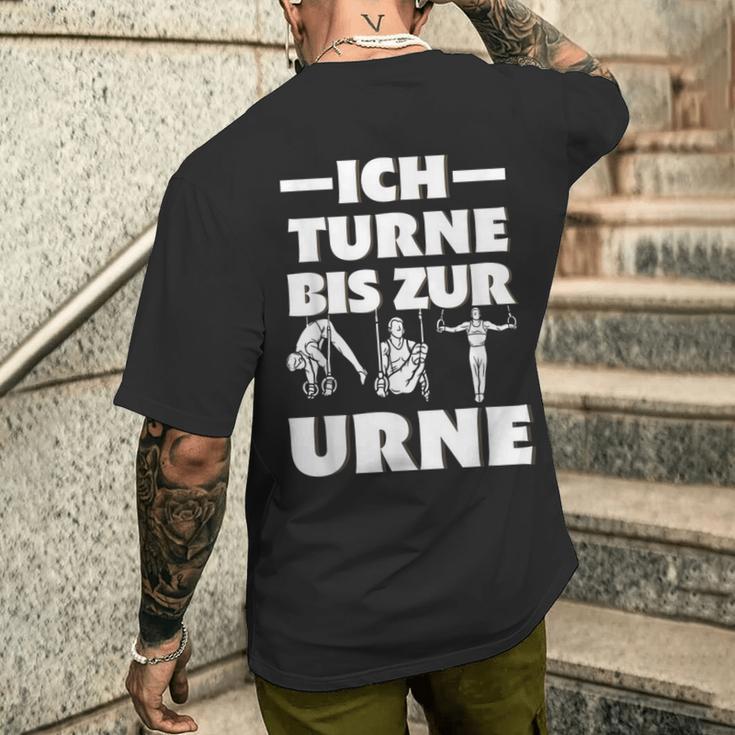 Ich Turne Bis Zur Urne Ich Turne Bis Zur Urn Gymnastics T-Shirt mit Rückendruck Geschenke für Ihn