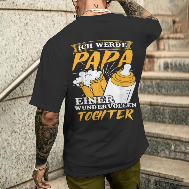 Ich Werde Papa Einer Tochterater Loading Pregnant Baby T-Shirt mit Rückendruck Geschenke für Ihn