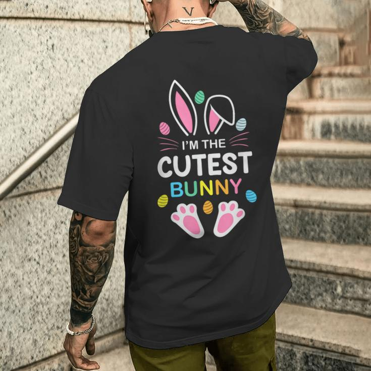I'm The Cutest Bunny Rabbit Happy Easter Matching Family Men's T-shirt Back Print Gifts for Him