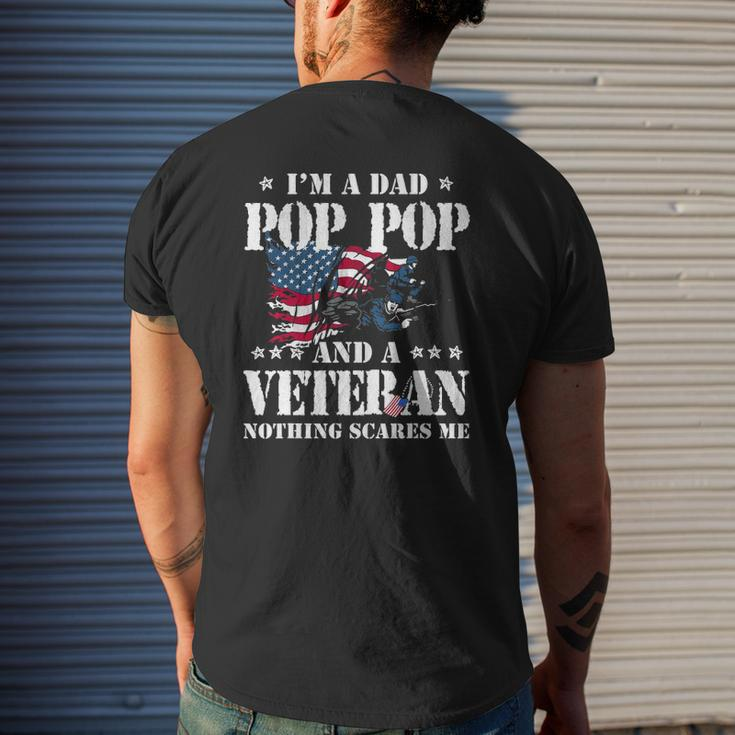 I'm A Dad Pop Pop Veteran Father's Day Men Mens Back Print T-shirt Gifts for Him