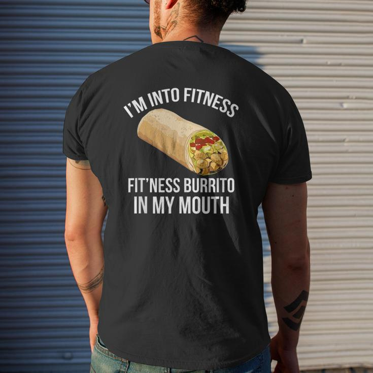 I'm Into Fitness Fitness Burrito In My Mouth Tank Top Mens Back Print T-shirt Gifts for Him