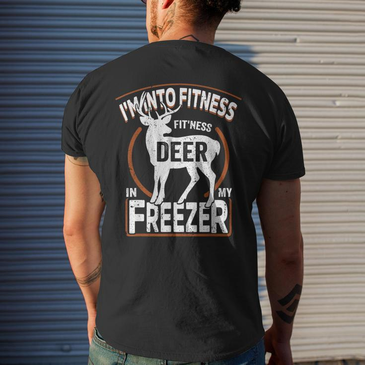 I'm Into Fitness Deer Freezer Dad Hunter Deer Hunting Men's T-shirt Back Print Gifts for Him