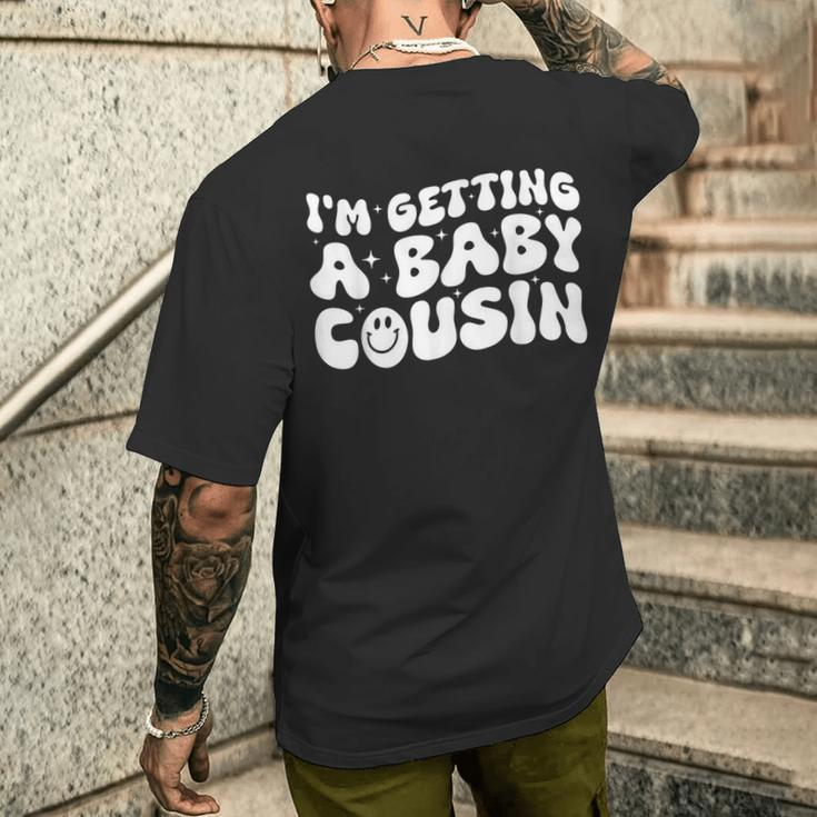 I'm Getting A Baby Cousin Cute Baby Pregnancy Announcement Men's T-shirt Back Print Gifts for Him