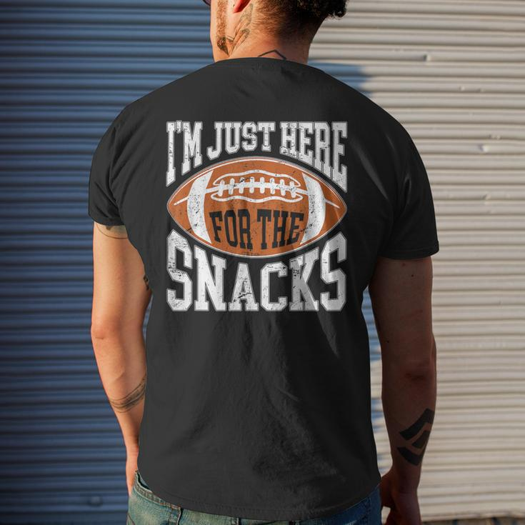 I'm Just Here For The Snacks Football Watching Men's T-shirt Back Print Gifts for Him