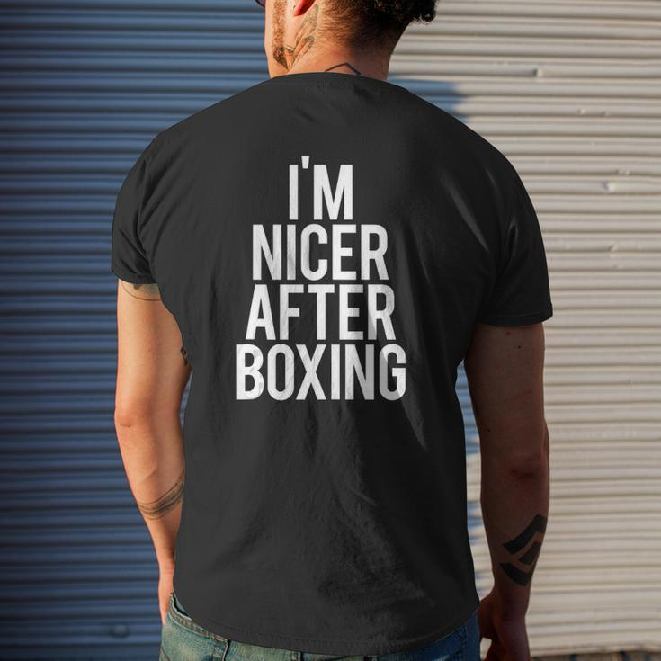I'm Nicer After Boxing Gym Saying Fitness Training Tank Top Mens Back Print T-shirt Gifts for Him