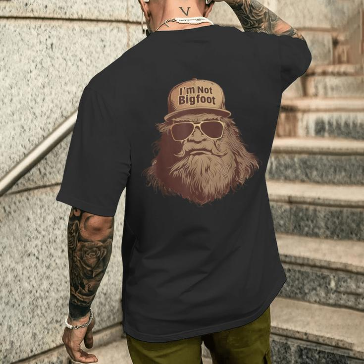 I'm Not Bigfoot Bigfoot Disguise Trucker Hat Sasquatch Men's T-shirt Back Print Gifts for Him