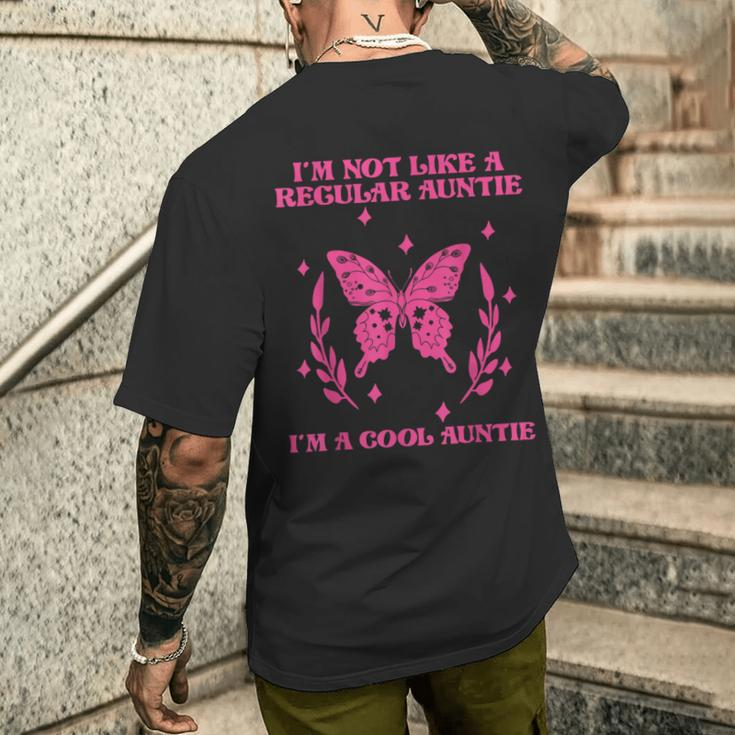 I'm Not Like A Regular Auntie I'm A Cool Auntie Men's T-shirt Back Print Gifts for Him