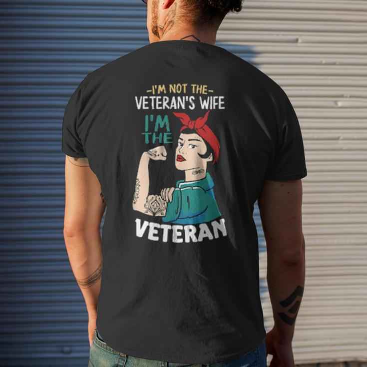 I'm Not The Veteran's Wife I'm The Veteran Veterans Day Mens Back Print T-shirt Gifts for Him