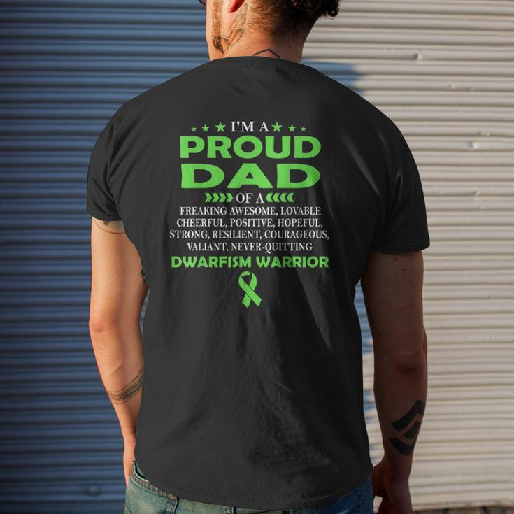I'm Proud Dad Of Dwarfism Warrior Mens Back Print T-shirt Gifts for Him