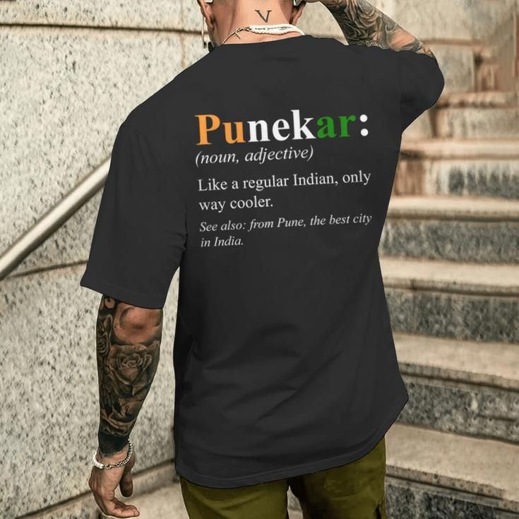 Indisches Pune-Geschenk – Punekar Definition T-Shirt mit Rückendruck Geschenke für Ihn