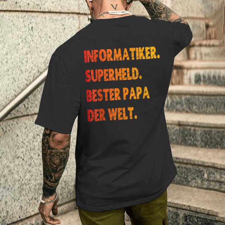 Informatiker Papa S T-Shirt mit Rückendruck Geschenke für Ihn