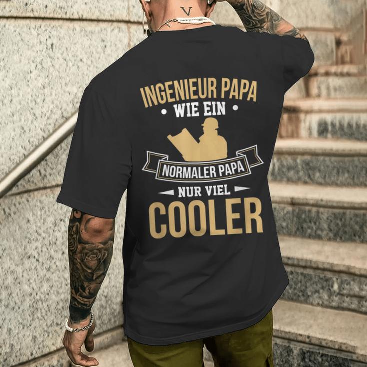 Ingenieur Papa Racing Car Tuner Tuning Mechanikerin Kfz Car T-Shirt mit Rückendruck Geschenke für Ihn