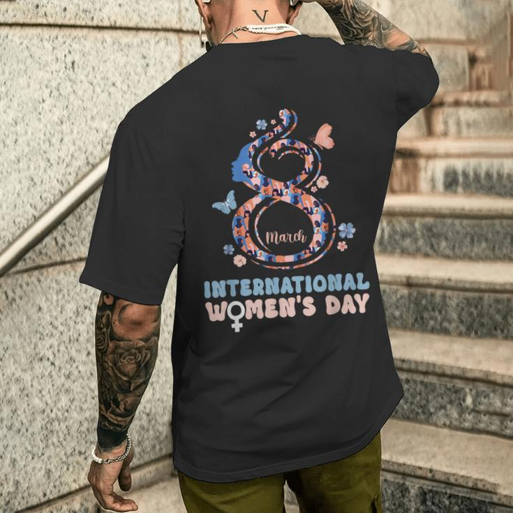 International Women's Day 2024 8 March Inspire Inclusion Men's T-shirt Back Print Gifts for Him