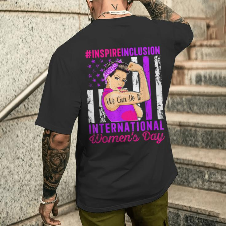 International Women's Day 2024 Inspire Inclusion 8 March Men's T-shirt Back Print Gifts for Him