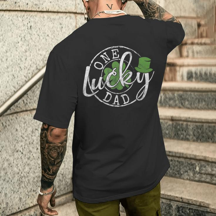 Irish Lucky Dad Father Irish St Patrick's Day Men's T-shirt Back Print Gifts for Him