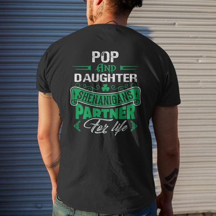 Irish St Patricks Day Pop And Daughter Shenanigans Partner For Life Family Mens Back Print T-shirt Gifts for Him