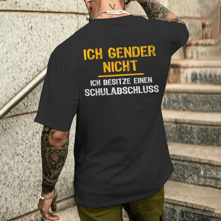 Ironie Ich Gender Nicht Gender T-Shirt mit Rückendruck Geschenke für Ihn