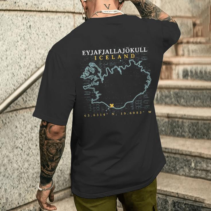 Island Eyjafjallajökull T-Shirt mit Rückendruck Geschenke für Ihn