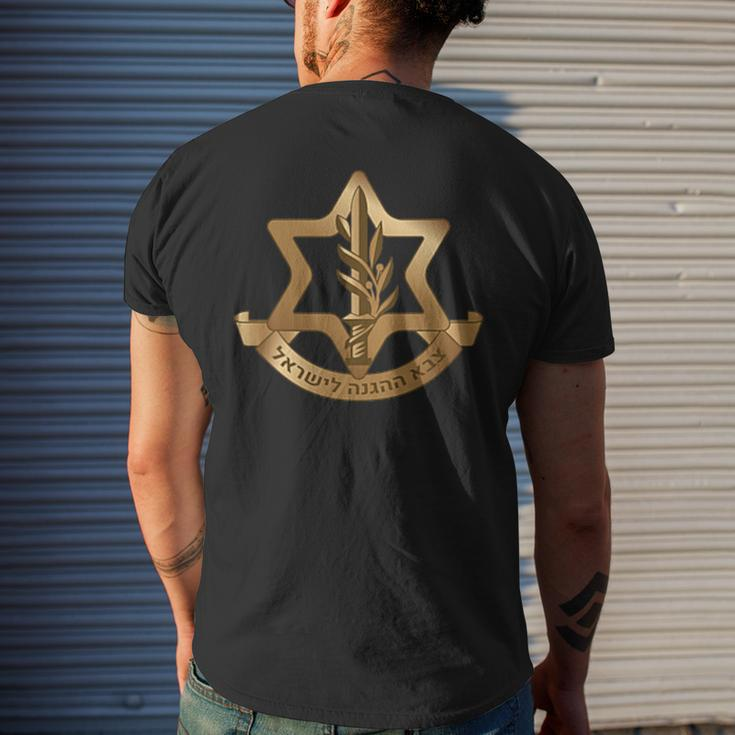 Israel Defense Force Idf Israeli Armed Forces Emblem Men's T-shirt Back Print Gifts for Him