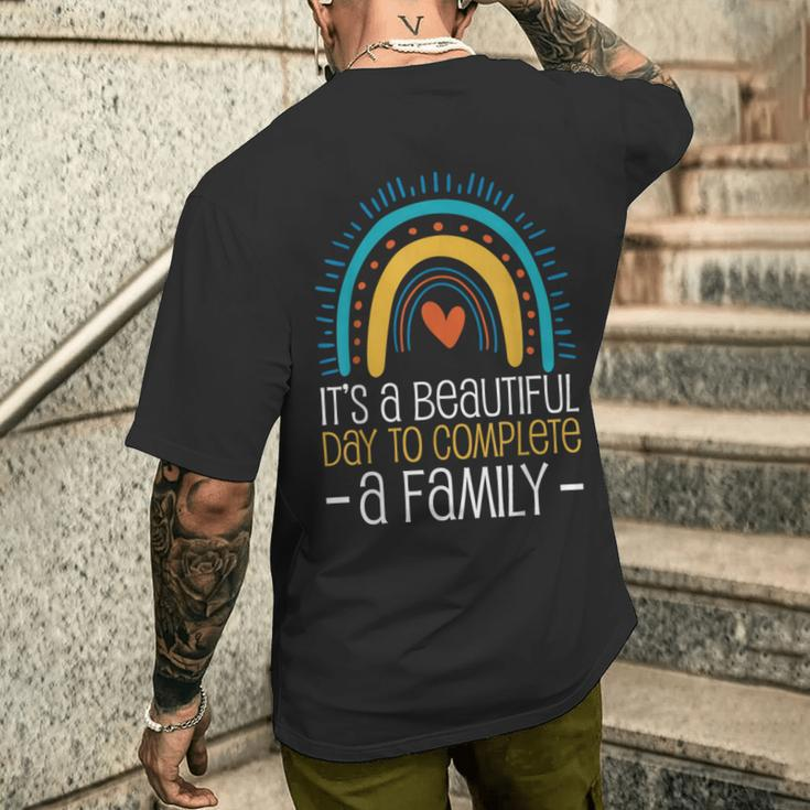 It’S A Beautiful Day To Complete A Family Adoption Day Men's T-shirt Back Print Gifts for Him
