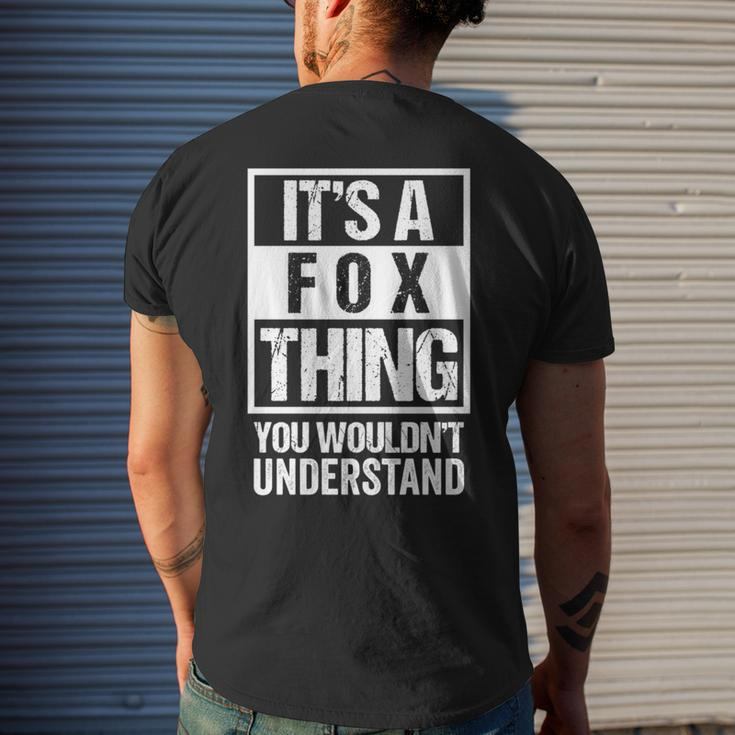 It's A Fox Thing You Wouldn't Understand Family Name Men's T-shirt Back Print Gifts for Him