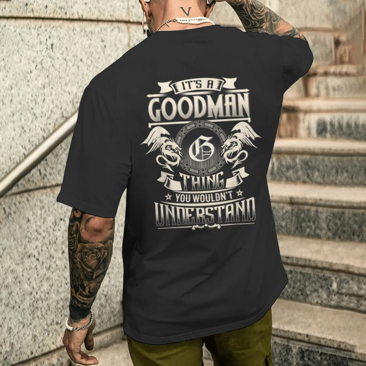 It's A Goodman Thing You Wouldn't Understand Family Name Men's T-shirt Back Print Gifts for Him