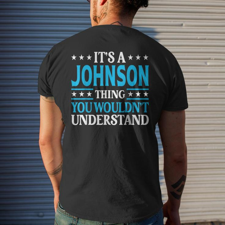 It's A Johnson Thing Surname Family Last Name Johnson Men's T-shirt Back Print Gifts for Him