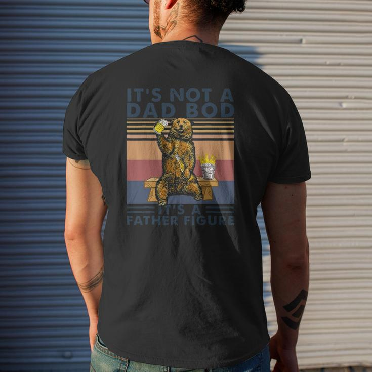 It's Not A Dad Bod It's A Father Figure Bear Drinking Beer Mens Back Print T-shirt Gifts for Him