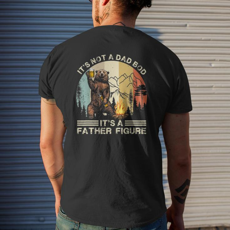 It's Not A Dad Bod It's Father Figure Bear Beer Retro Mens Back Print T-shirt Gifts for Him