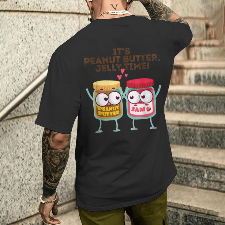 It's Peanut Butter Jelly Time Idea Men's T-shirt Back Print Funny Gifts