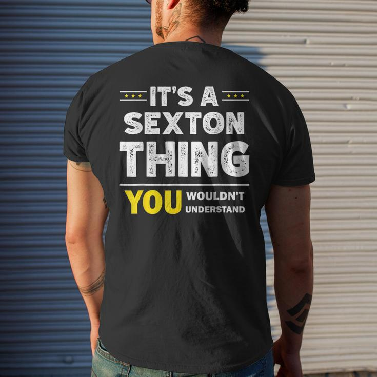 It's A Sexton Thing You Wouldn't Understand Family Name Men's T-shirt Back Print Gifts for Him