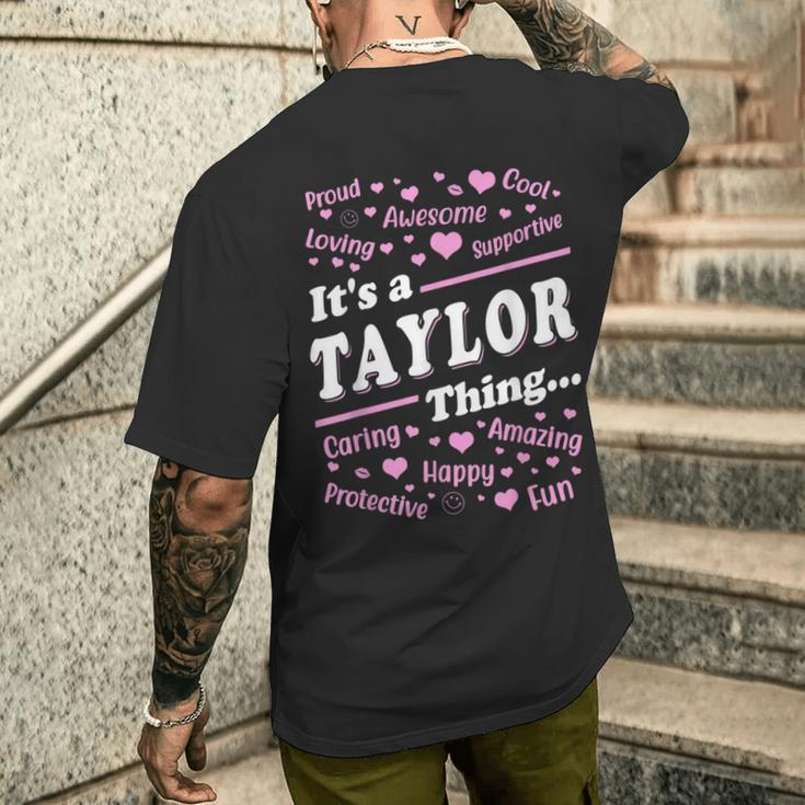 It's A Taylor Thing Proud Family Surname Taylor Men's T-shirt Back Print Gifts for Him