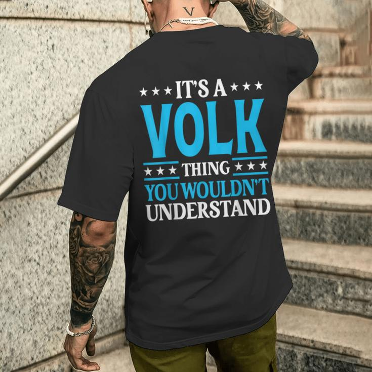 It's A Volk Thing Surname Family Last Name Volk Men's T-shirt Back Print Gifts for Him