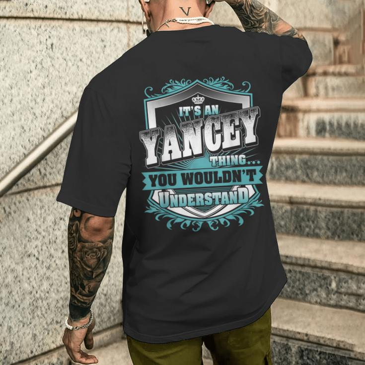It's An Yancey Thing You Wouldn't Understand Name Vintage Men's T-shirt Back Print Gifts for Him