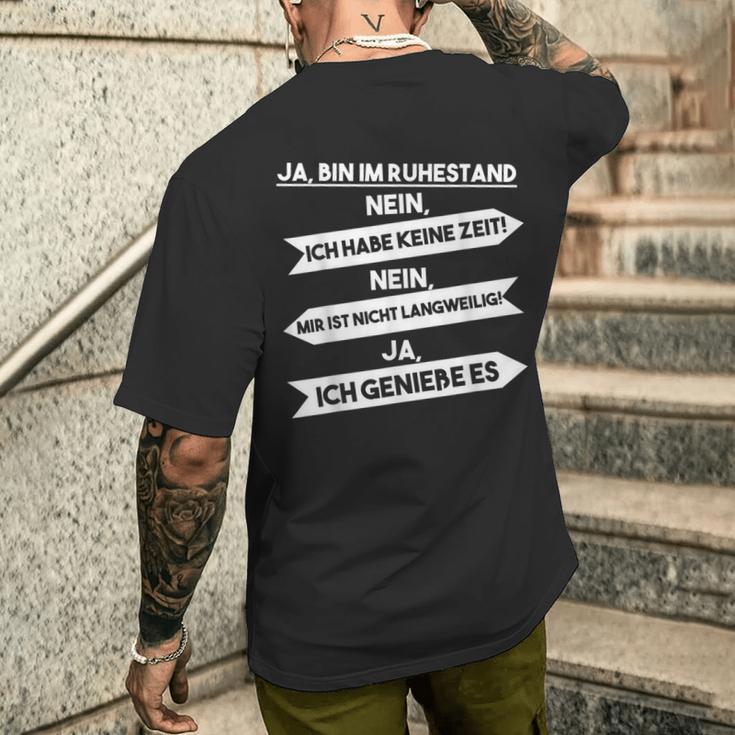 Ja Ich Bin Im Ruhestand T-Shirt mit Rückendruck Geschenke für Ihn