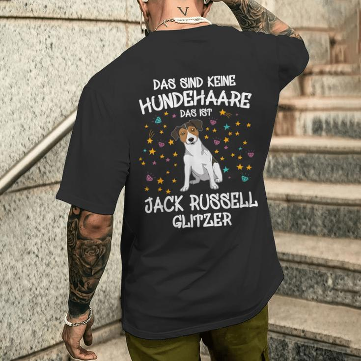 Jack Russell Glitter Dog Holder Dog T-Shirt mit Rückendruck Geschenke für Ihn