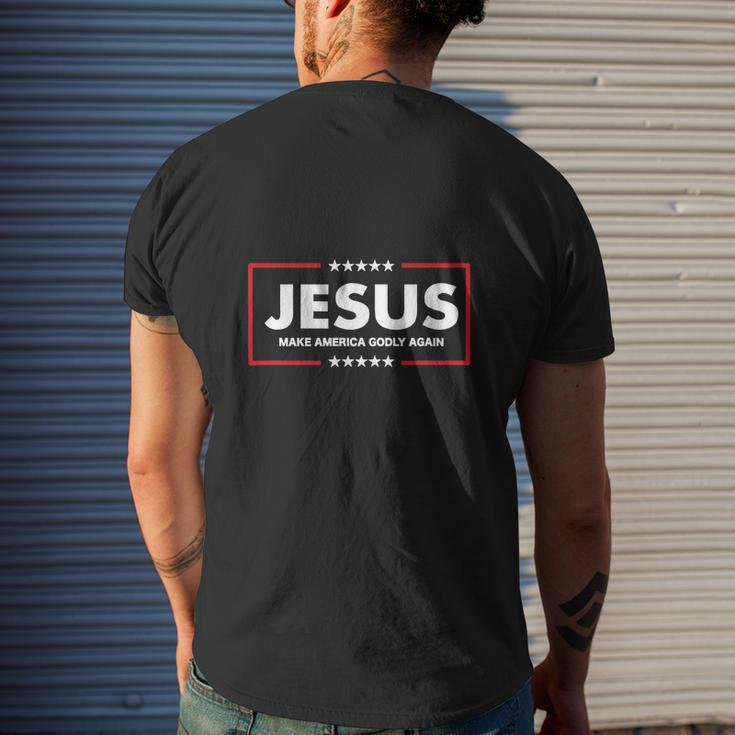 Jesus Make America Godly Again Mens Back Print T-shirt Gifts for Him