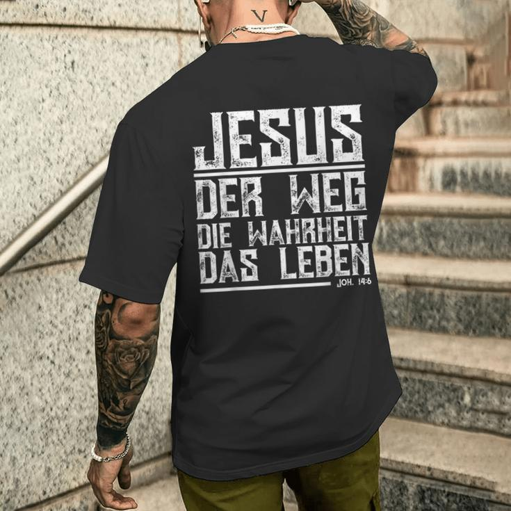 With Jesus Der Weg Die True Das Leben T-Shirt mit Rückendruck Geschenke für Ihn
