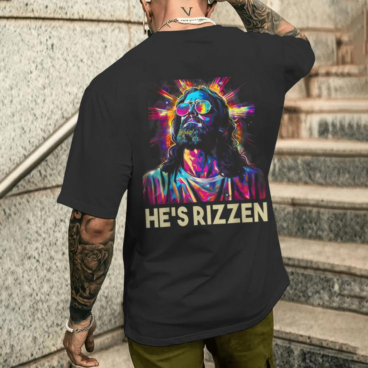Jesus Is Rizzen He Is Rizzen Men's T-shirt Back Print Gifts for Him