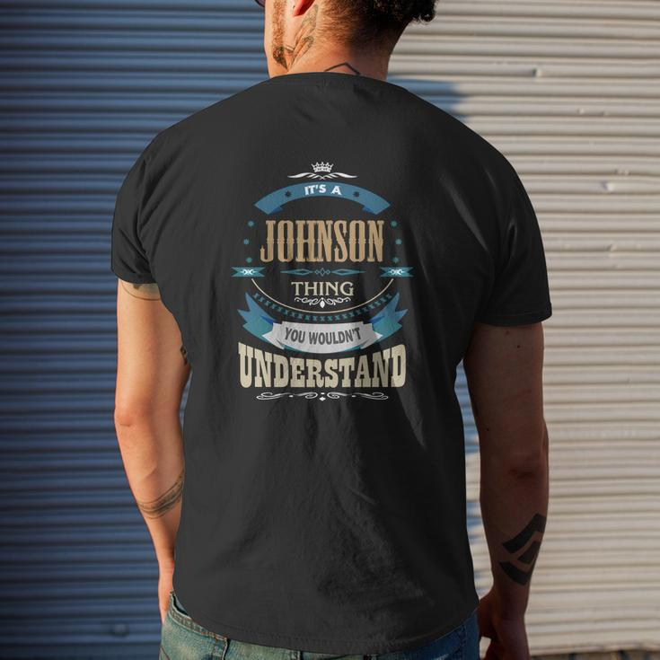 Johnson It's A Johnson Thing Mens Back Print T-shirt Gifts for Him