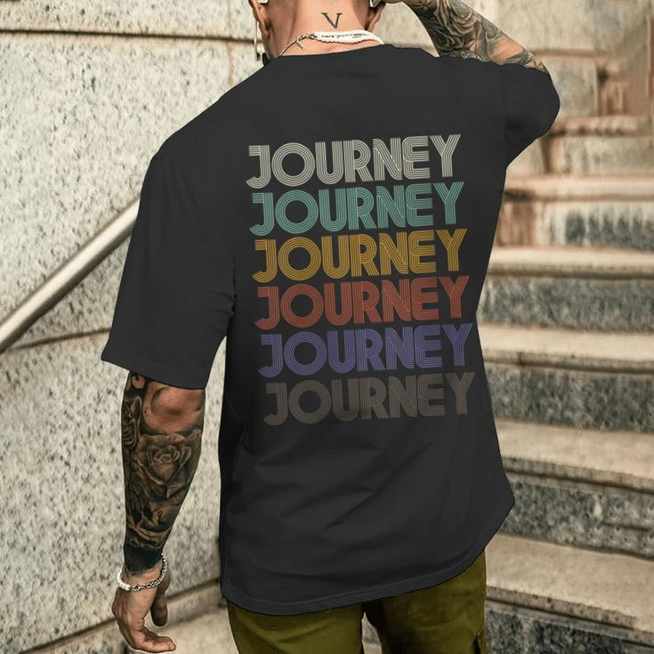 Journey First Name Retro Vintage 90S Stylet Men's T-shirt Back Print Gifts for Him