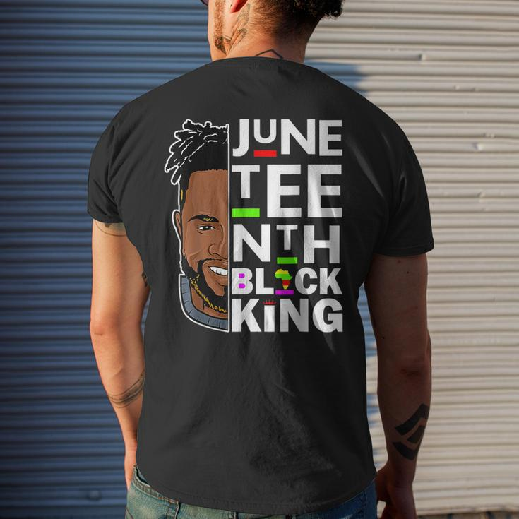 Junenth Black King Melanin Father Dad Men Son Dad Da Boys Mens Back Print T-shirt Gifts for Him