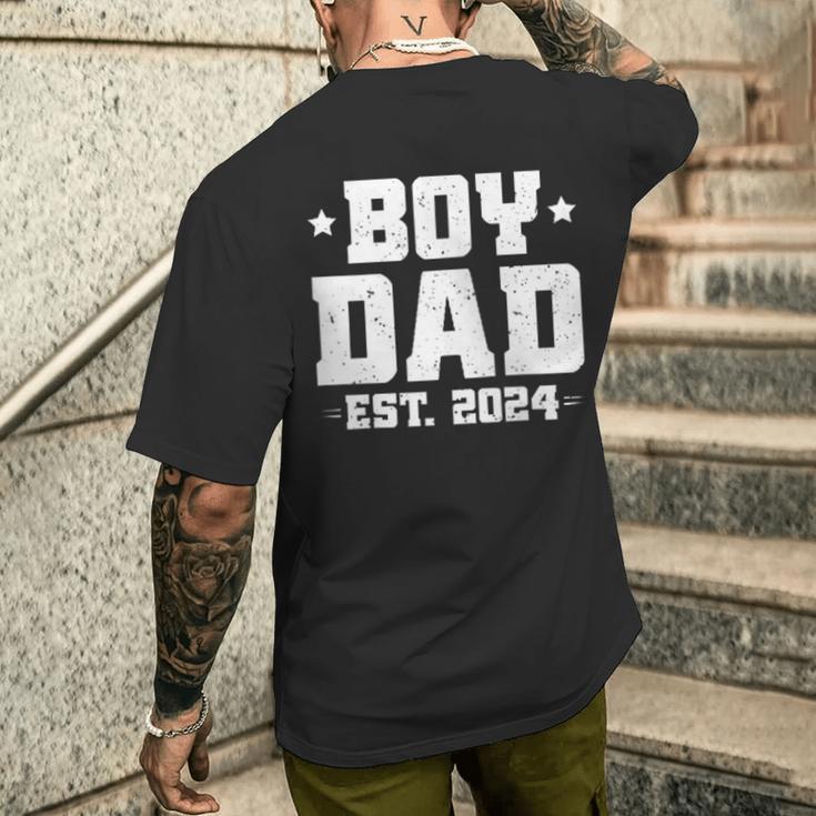 Junge Papa Est 2024 Gefördert Um Papa Zu Werden Neuerateratertag Kapuzenjacke T-Shirt mit Rückendruck Geschenke für Ihn