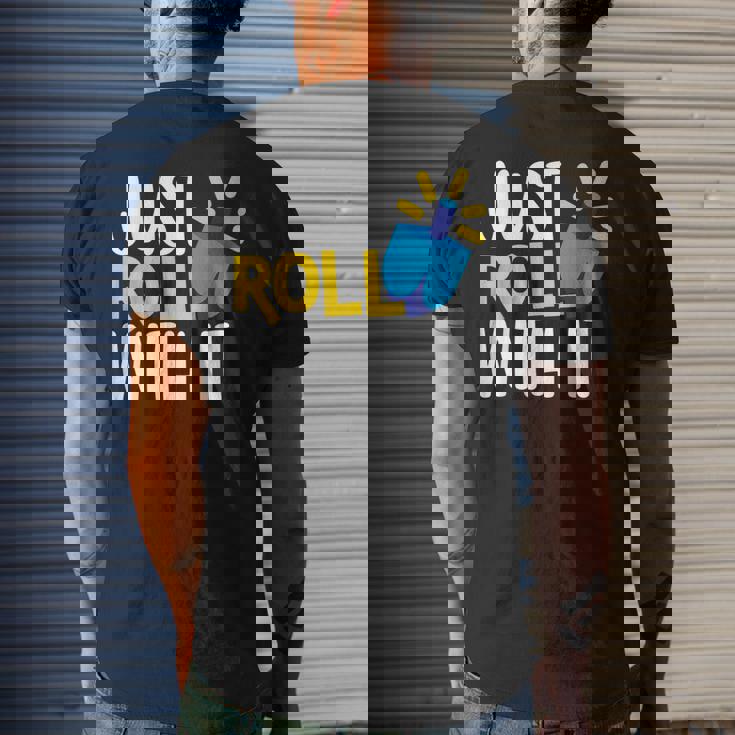 Just Roll With It Matching Family Hanukkah Chanukah Men's T-shirt Back  Print - Thegiftio